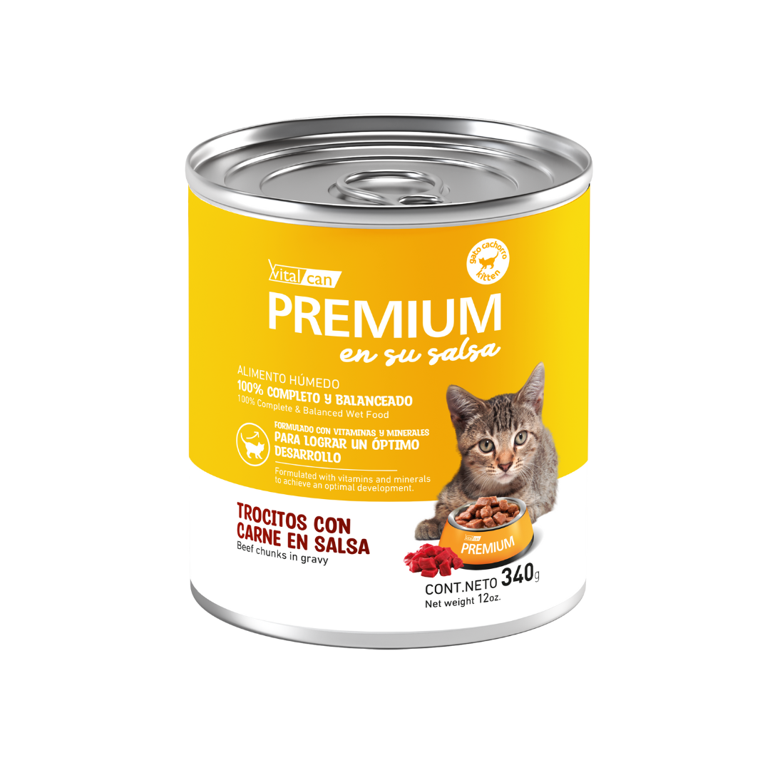Vitalcan Wet - Gatitos - Premium Cachorros - Carne - Lata