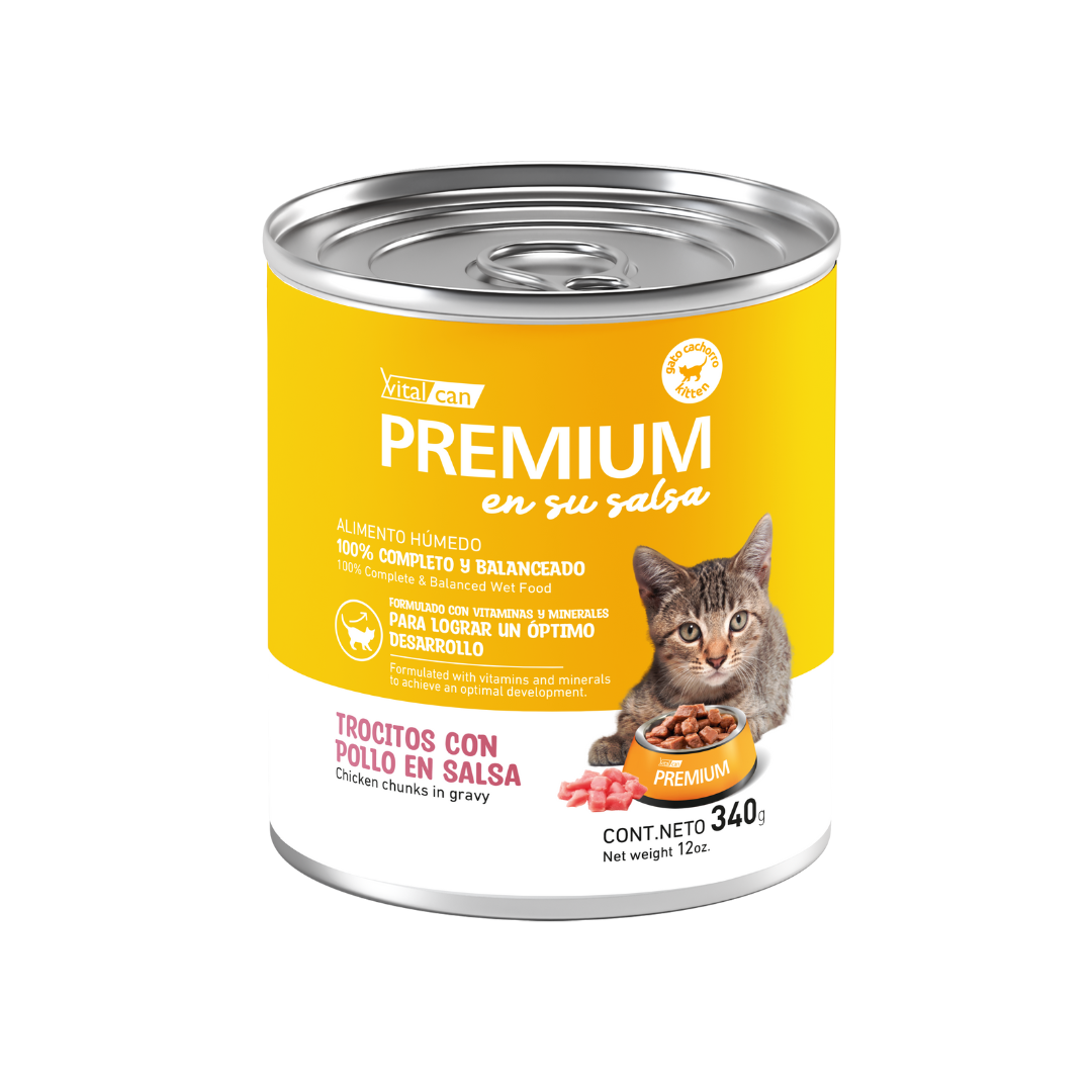 Vitalcan Wet - Gatitos - Premium Cachorros - Pollo - Lata