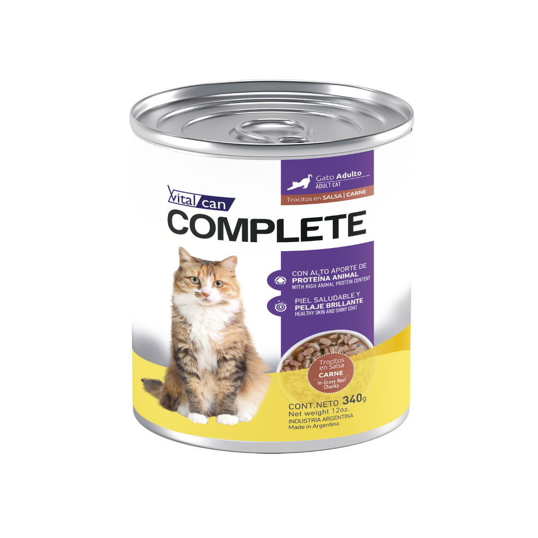 Vitalcan Wet - Gatos - Complete Trocitos En Salsa Adultos - Carne - Lata