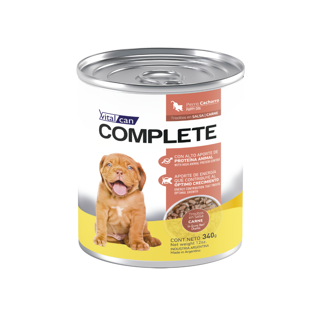 Vitalcan - Complete Trocitos En Salsa Carne Perro Cachorro