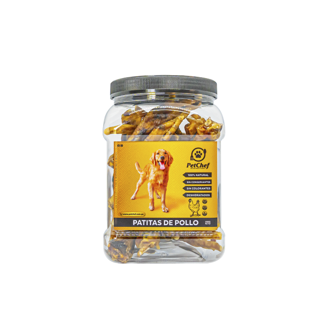 Petchef - Snack Natural - Patitas De Pollo - Frasco