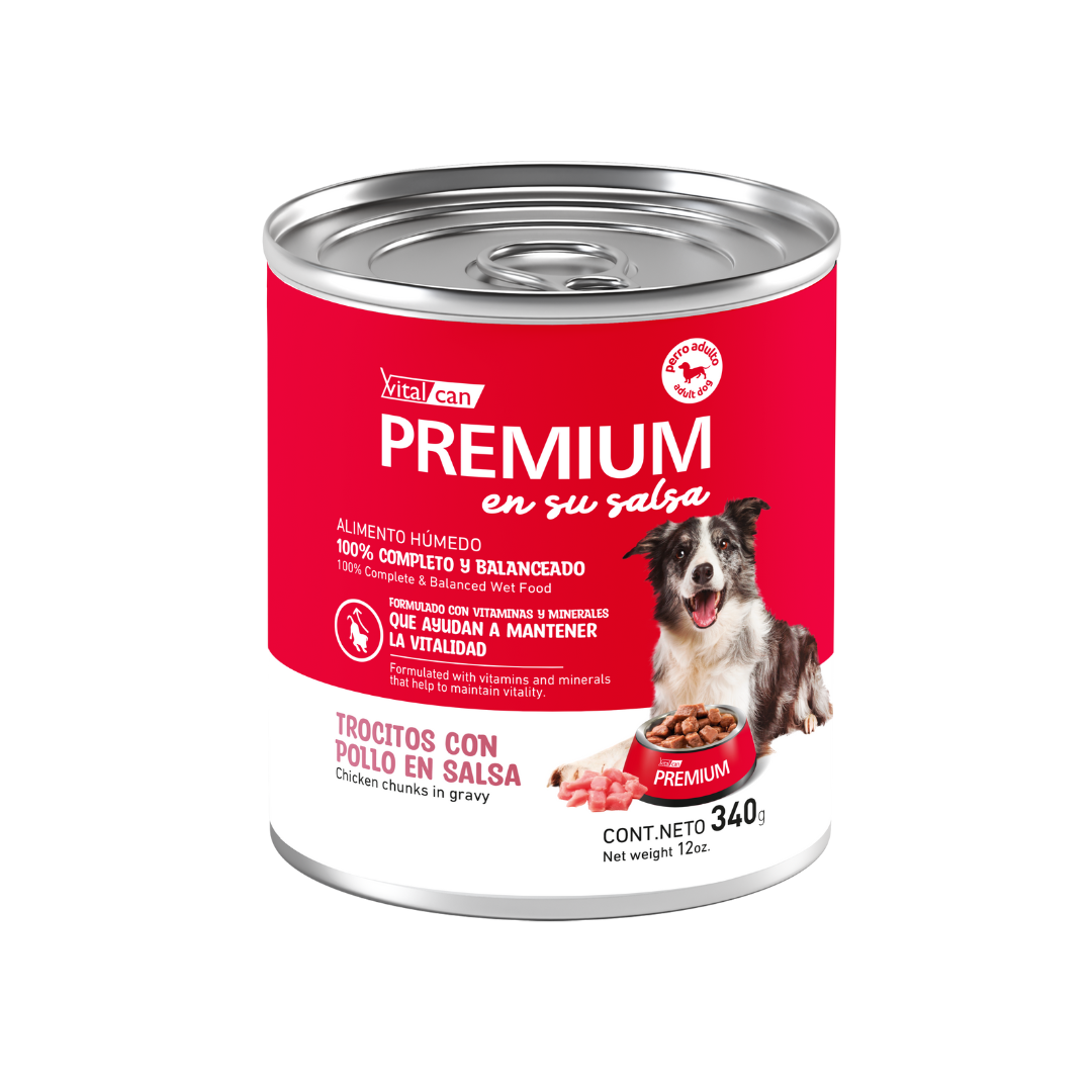 Vitalcan Wet - Perros - Premium Adulto - Pollo - Lata