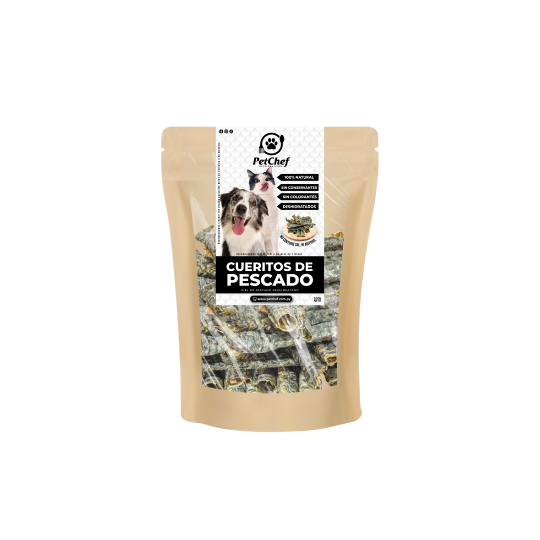 Petchef - Snack Natural - Cueritos De Pescado - Sobre