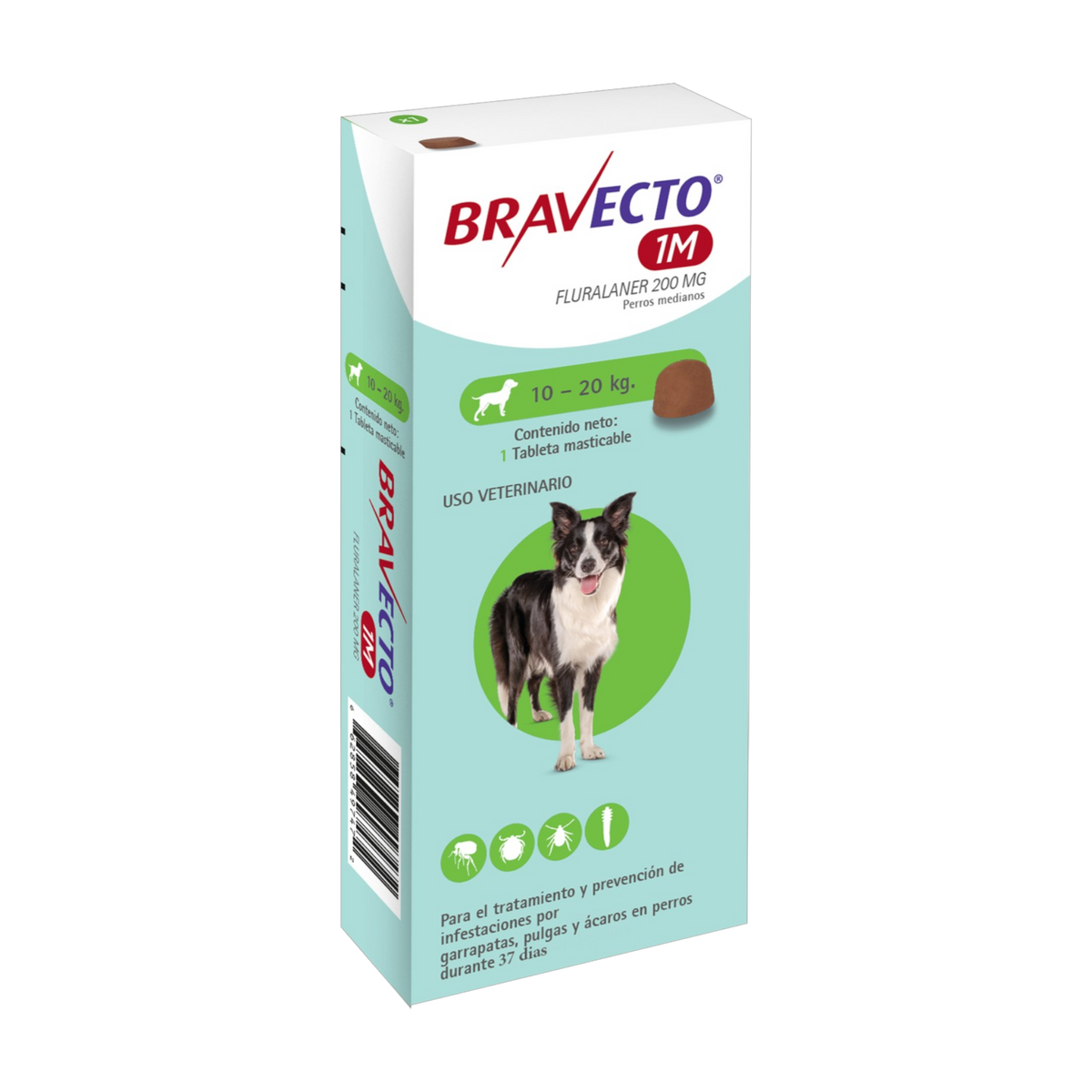 Bravecto 1M - Perros Antiparasitario Masticable - 10-20 kg