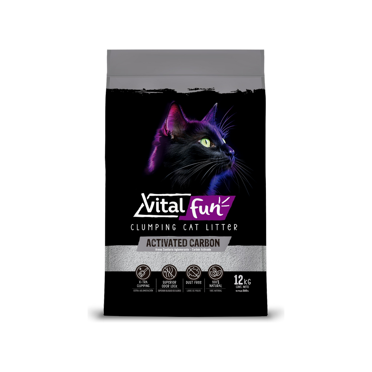 Vitalfun - Arena Aglomerante - Carbon Activado