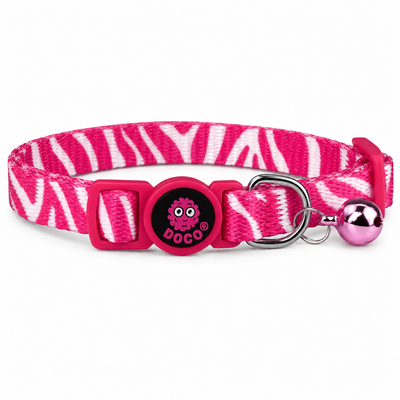 Doco - Gatos - Collar - Cebra Rosa