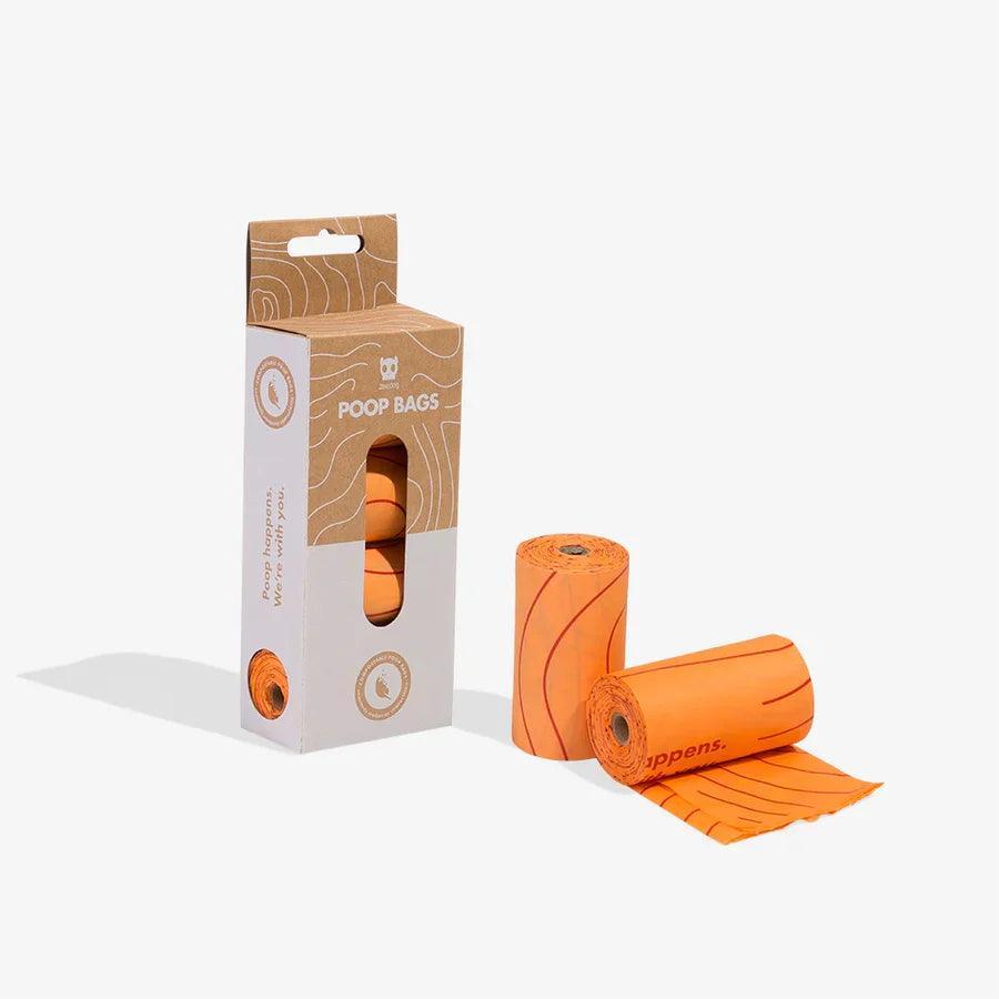 Zeedog - Perros Poop Bolsas Biodegradables - Naranja