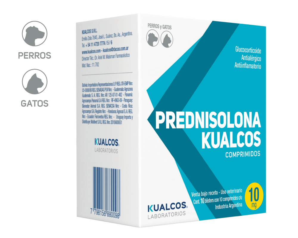 Kualcos - Prednisolona - 10 comprimidos