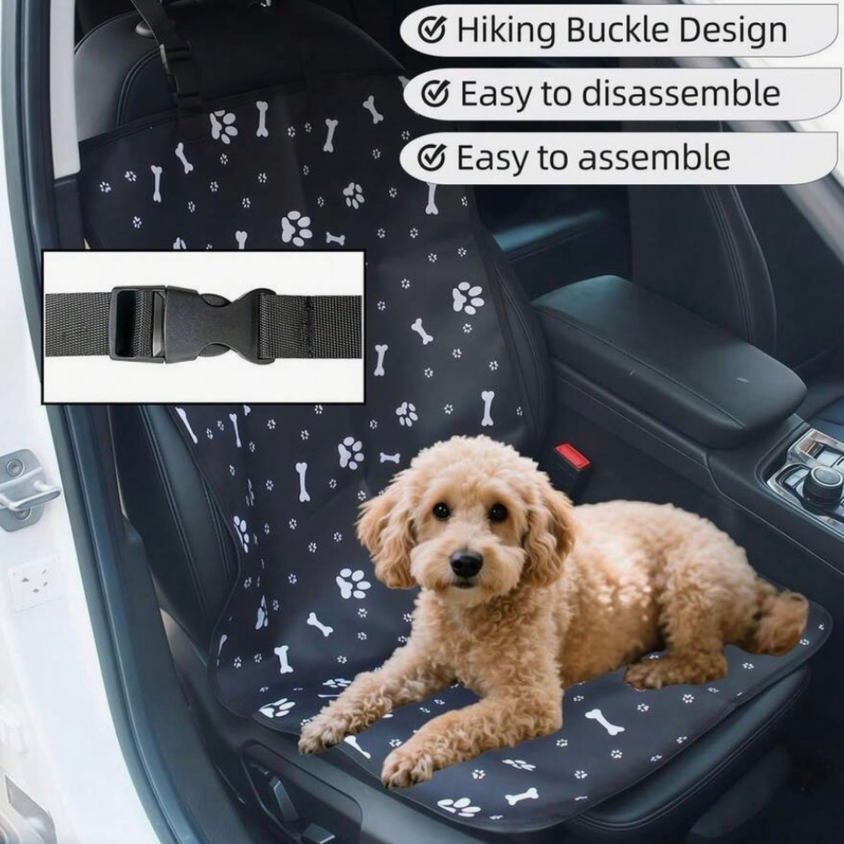 4Pets - Cobertor Impermeable De Asientos - Negro