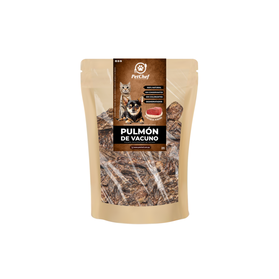 Petchef - Snack Natural - Pulmón De Vacuno - Sobre