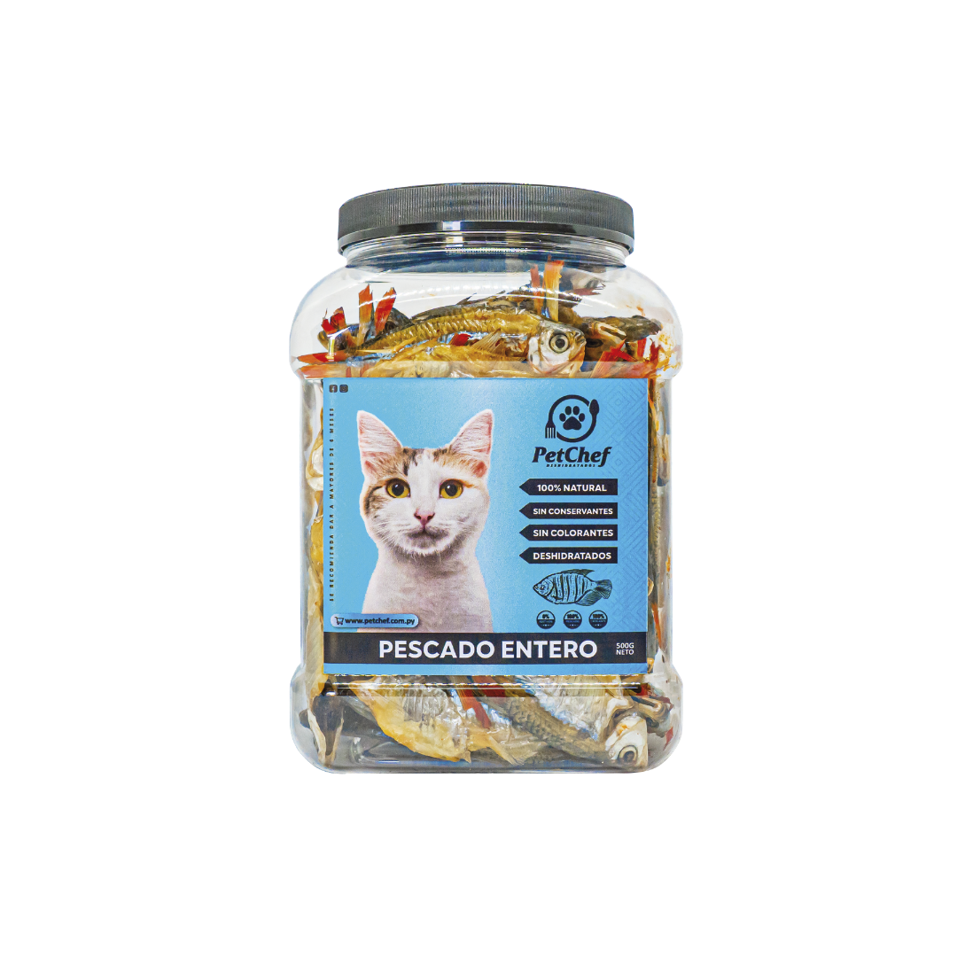 Petchef - Snack Natural - Pescado Entero - Frasco