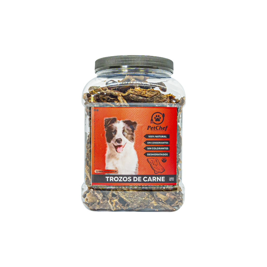 Petchef - Snack Natural - Trozos De Carne - Frasco