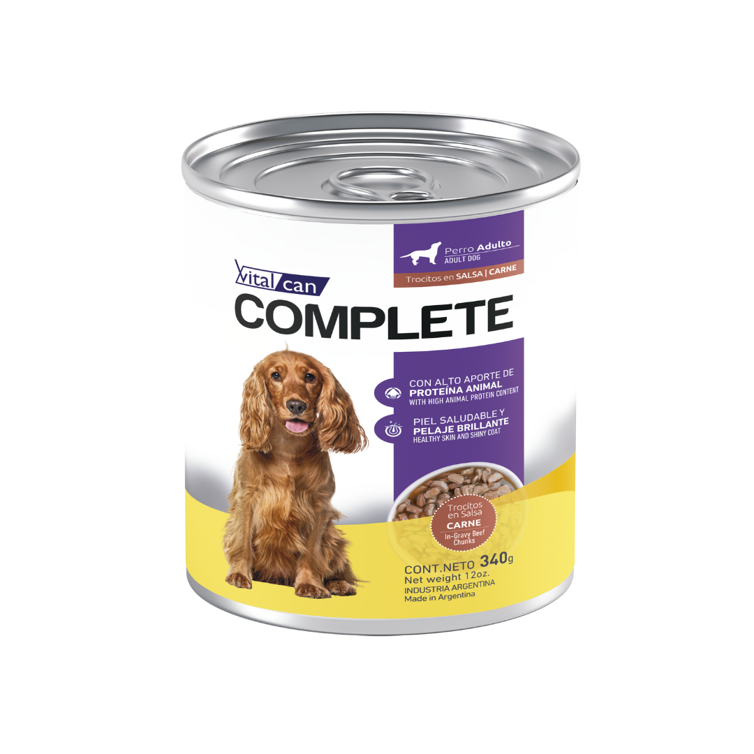 Vitalcan - Complete Trocitos En Salsa Carne Perro Adulto