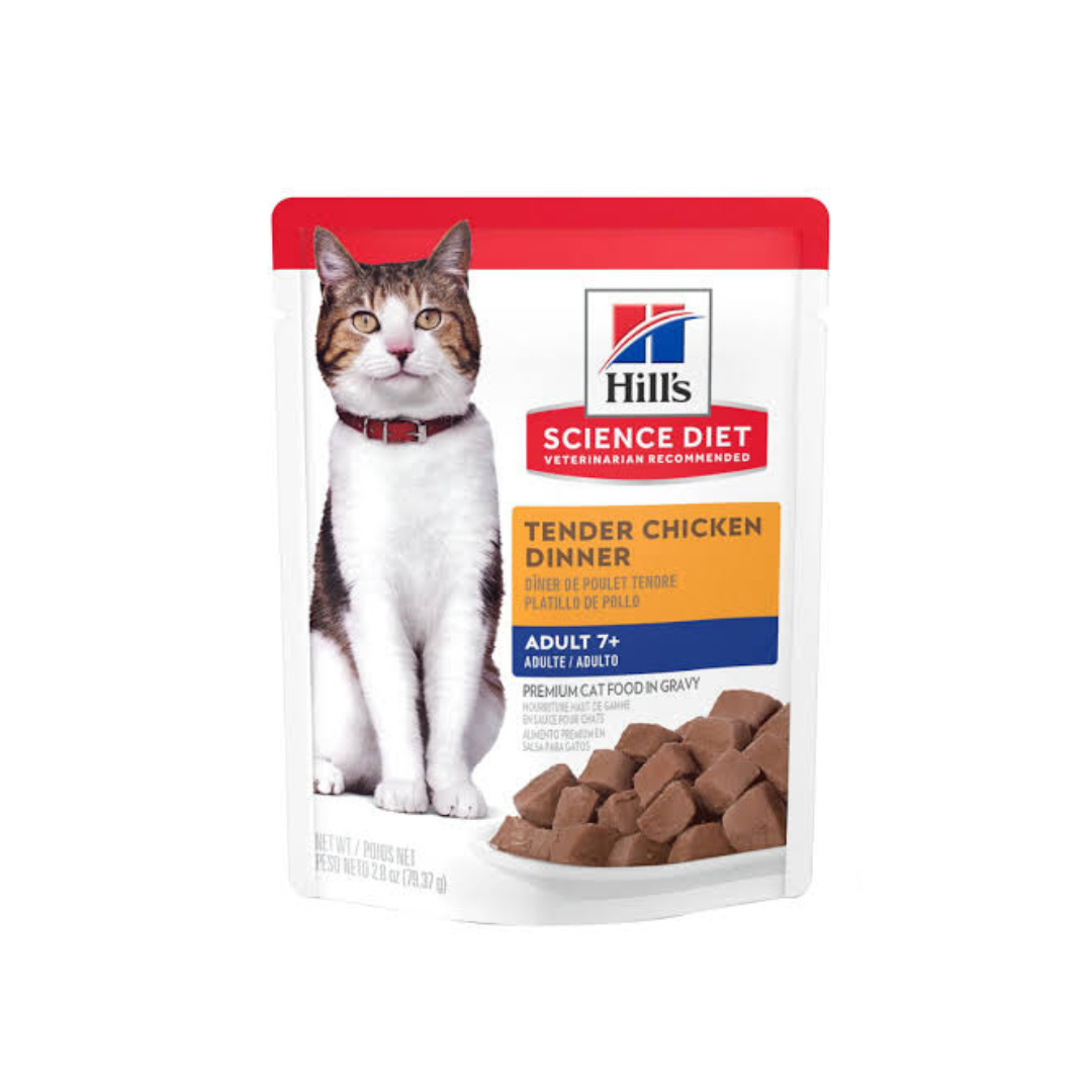 Hill's - Gatos Adultos 7+ - Pollo - Pouch