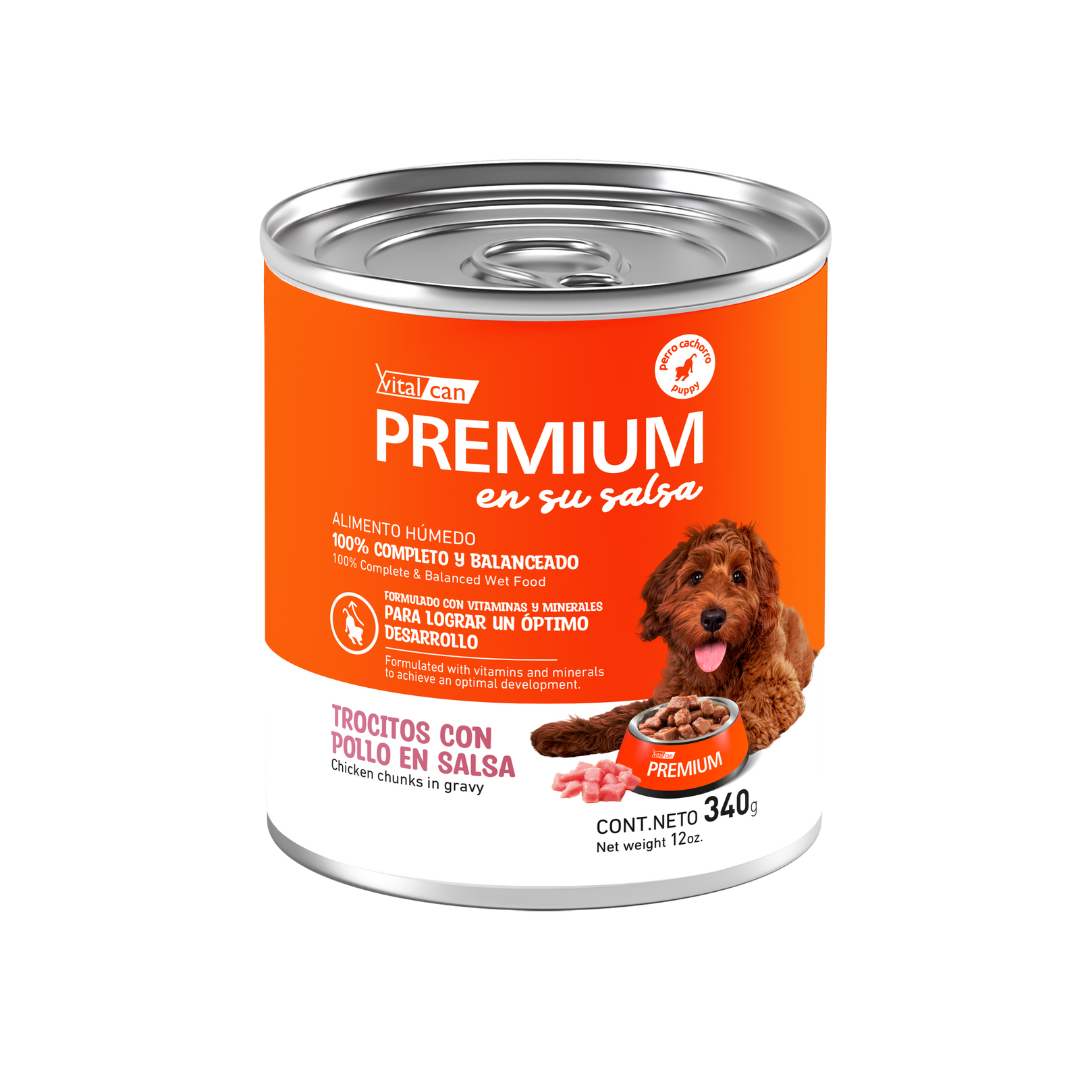 Vitalcan Wet - Perros - Premium Cachorros - Pollo - Lata