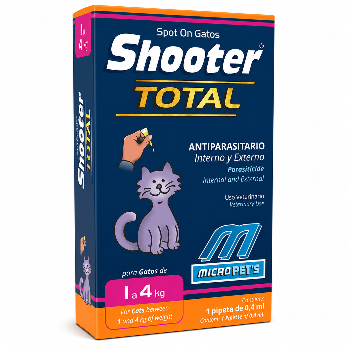 Microsules - Gatos - Shooter Total Pipeta Spot On