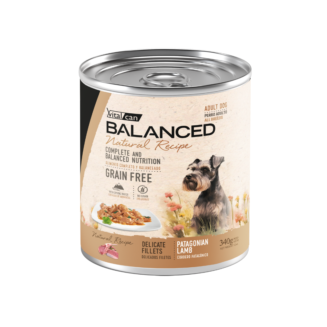 Vitalcan Wet - Perros - Natural Recipe Filetes Adultos - Cordero - Lata