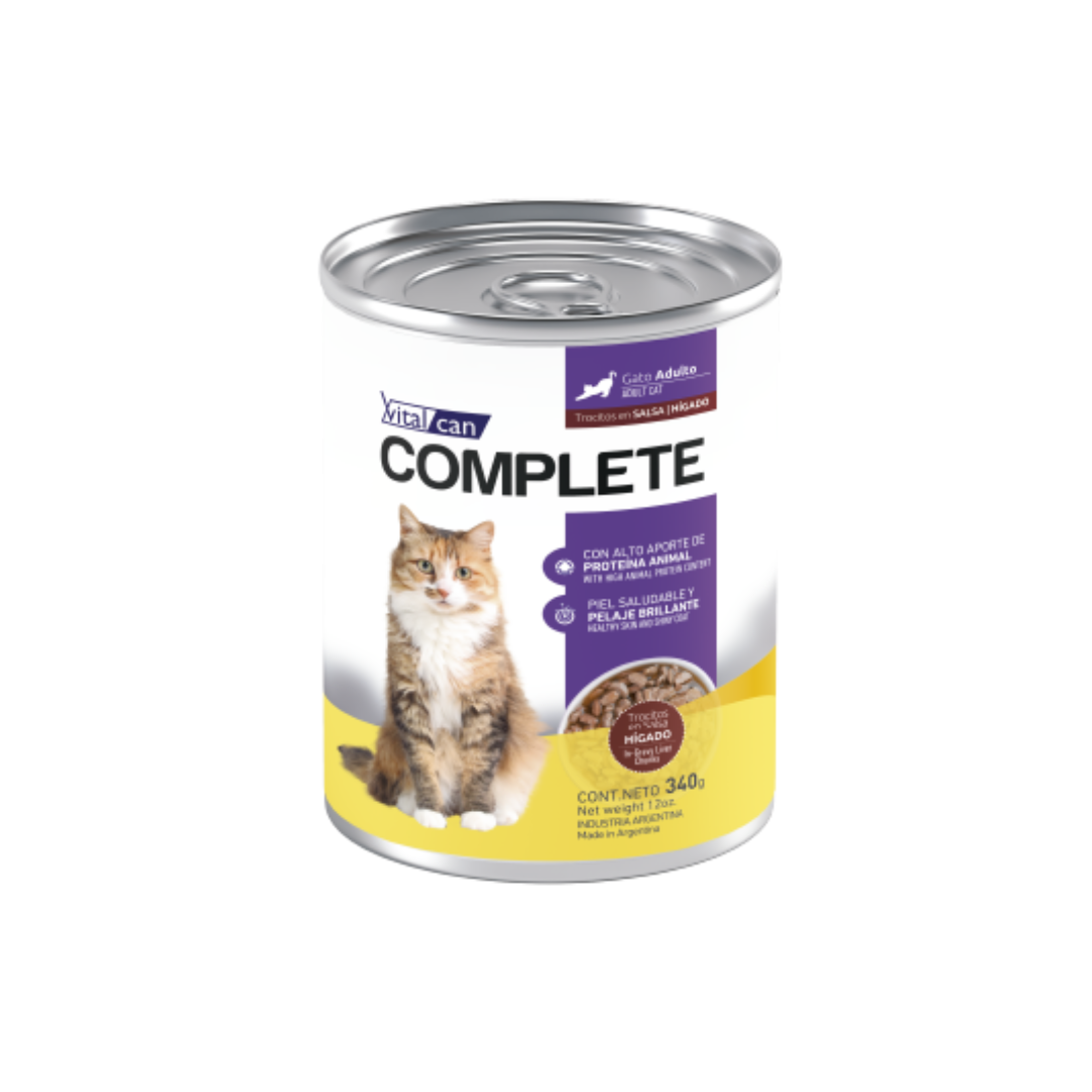 Vitalcan Wet - Gatos - Complete Trocitos En Salsa Adultos - Higado - Lata