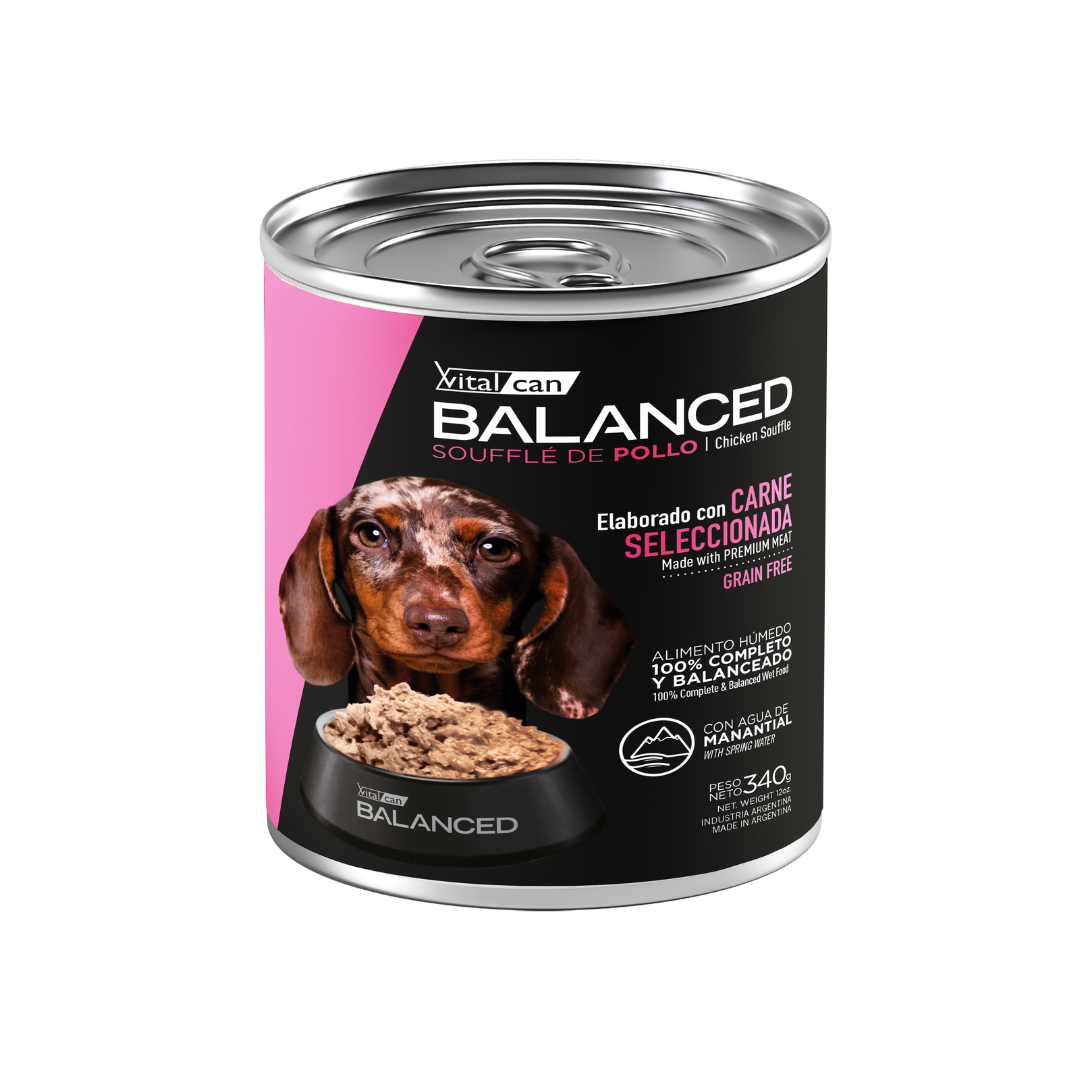 Vitalcan Wet - Perros - Balanced Souffle Cachorros - Pollo - Lata