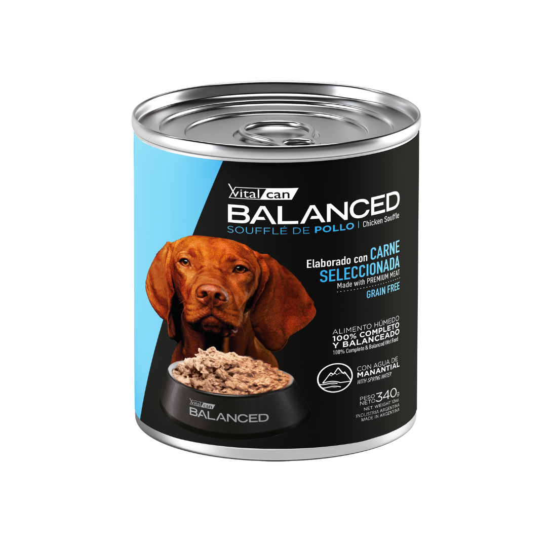 Vitalcan Wet - Perros - Balanced Souffle Adultos - Pollo - Lata