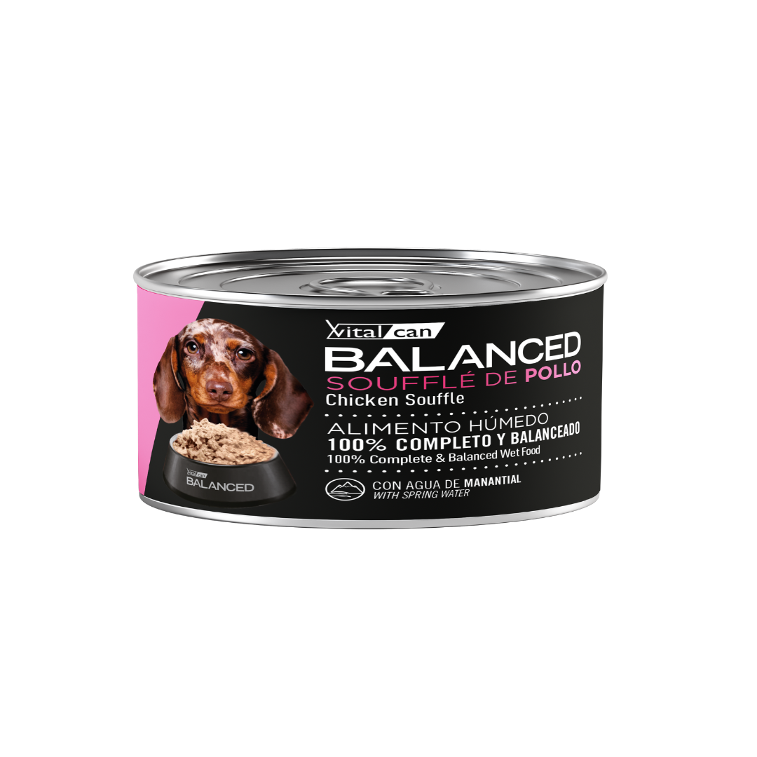 Vitalcan Wet - Perros - Balanced Souffle Cachorros - Pollo - Lata
