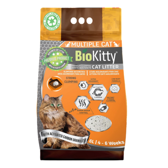 Biokitty - Arena Sanitaria Gato - Carbon Activado