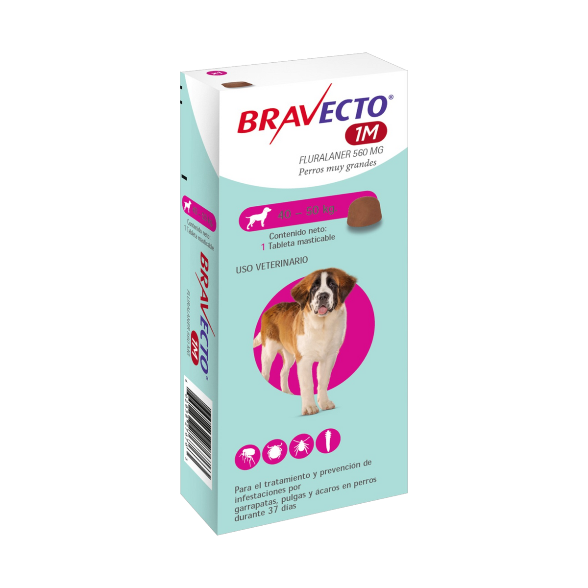 Bravecto 1M - Perros Antiparasitario Masticable - 40-56 kg