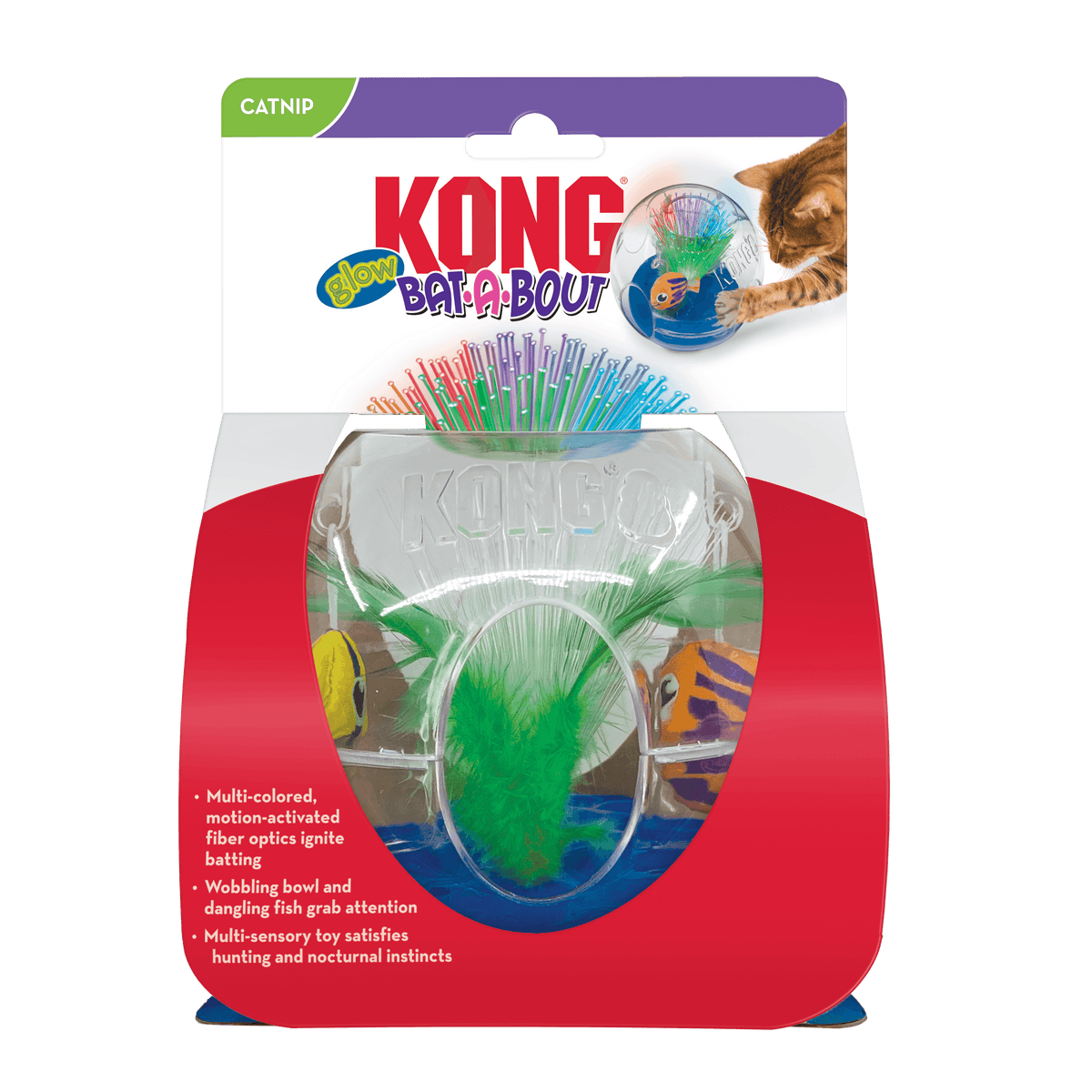 Kong - Gatos Bat-a-bout Glow Aquarium