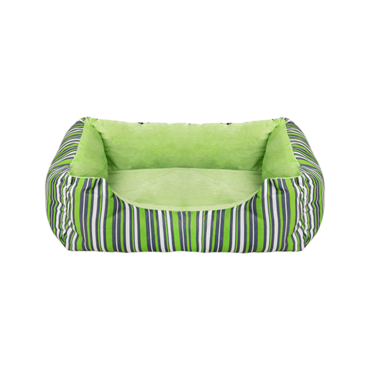Pawise - Cama Para Perros Rayas Verde