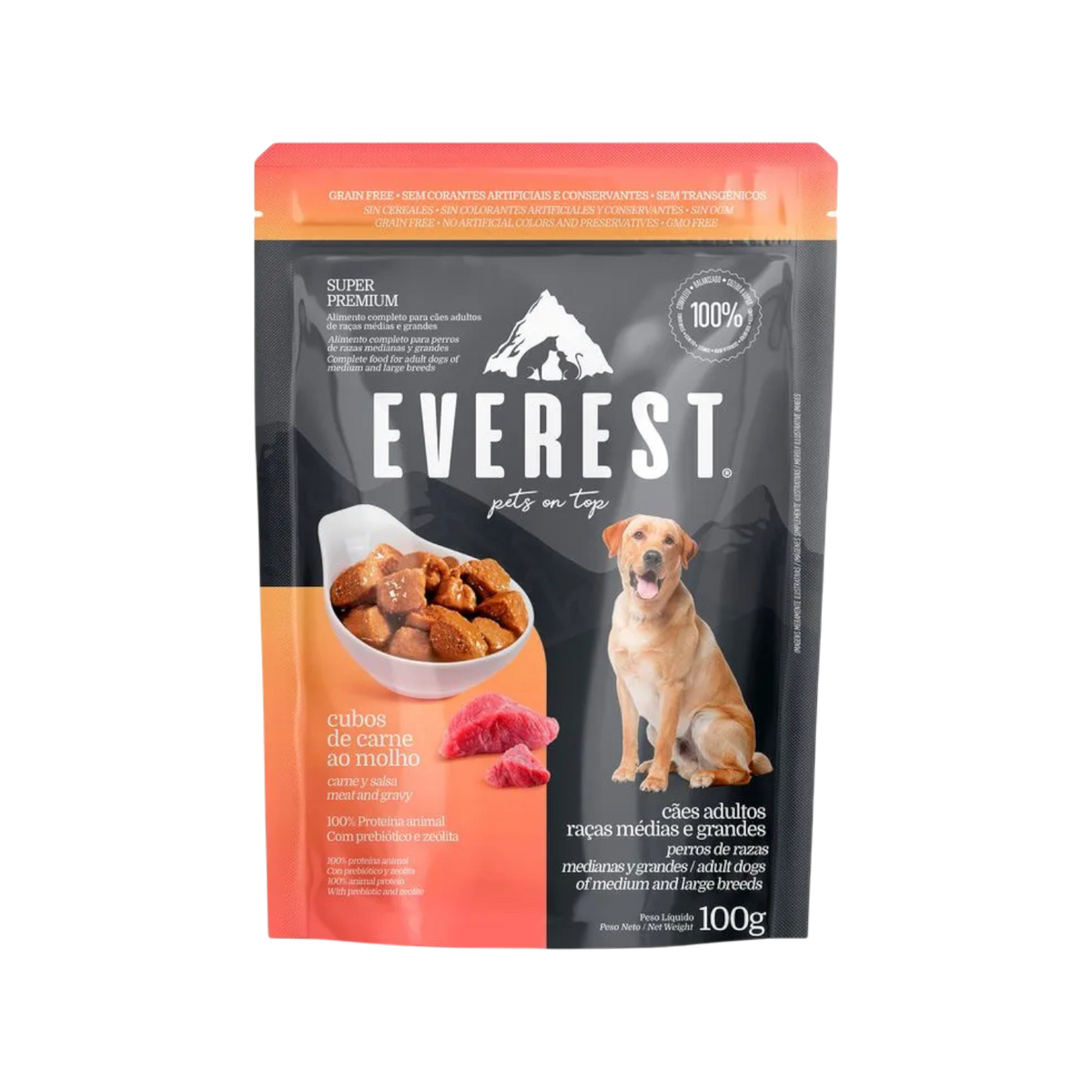 Everest - Perros Adultos Carne Razas Medianas Y Grandes - Pouch