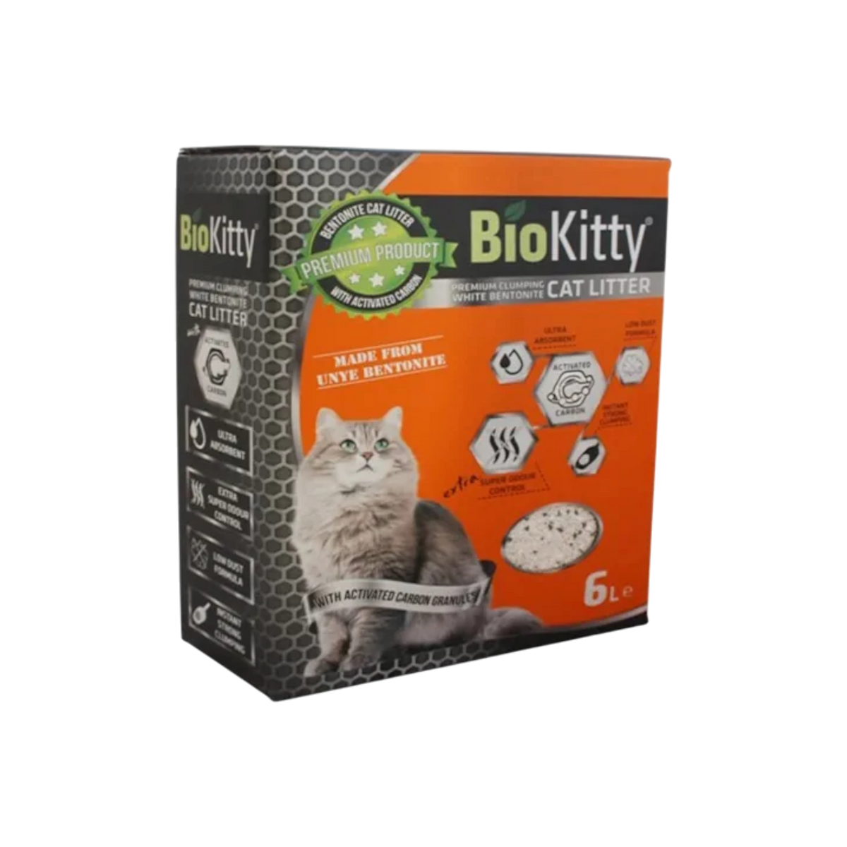 Biokitty - Arena Sanitaria Gato - Carbon Activado