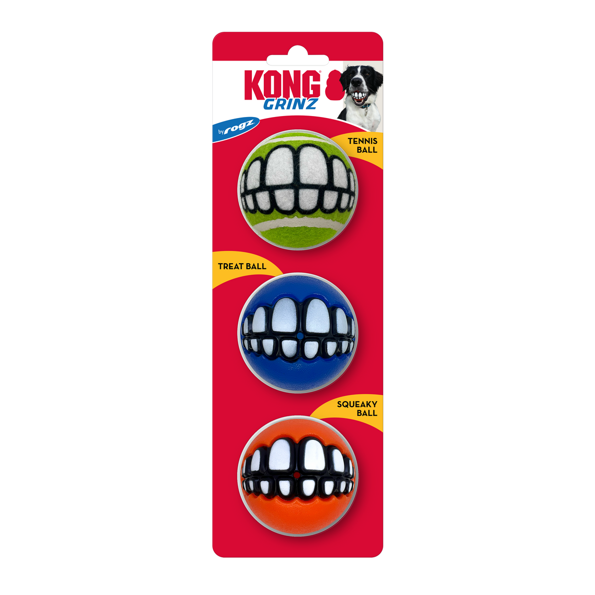 Kong - Perros Grinz por ROGZ (3 uds)