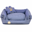 Sweet Pet - Cama Hipoalergénica Monalisa Ajedrez Azul
