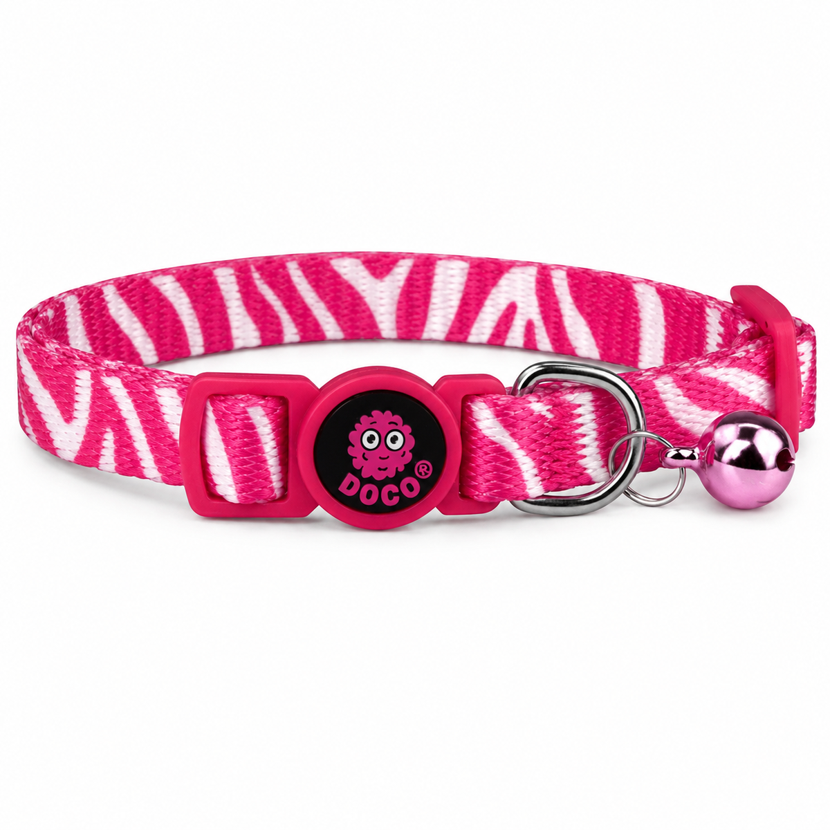 Doco - Gatos - Collar - Cebra Rosa