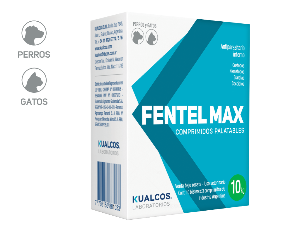 Kualcos - Antiparasitario Interno Fentel Max - Comprimidos